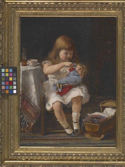 An Anxious Mother (olie på lærred) af Percival de Luce