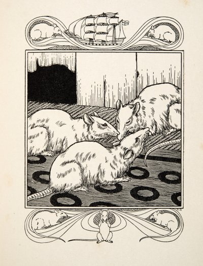 Filial Duty, fra A Hundred Anecdotes of Animals, pub. 1924 (gravering) af Percy J. Billingshurst