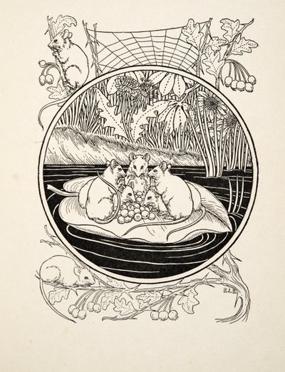 Mus som navigatører, fra A Hundred Anecdotes of Animals, pub. 1924 af Percy J. Billingshurst