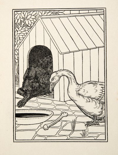 The Dog and the Goose, fra Hundrede anekdoter af dyr, pub. 1924 af Percy J. Billingshurst