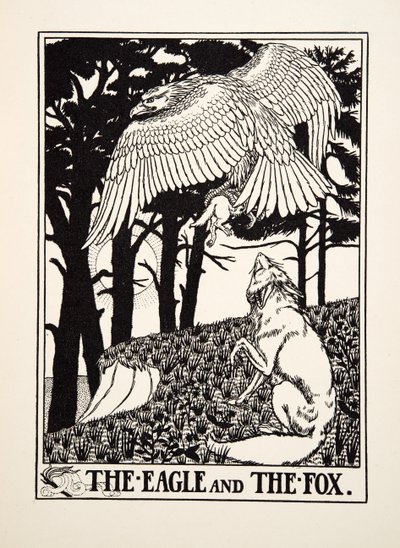 The Eagle and the Fox, fra A Hundred Fables of Aesop, pub.1903 af Percy J. Billingshurst