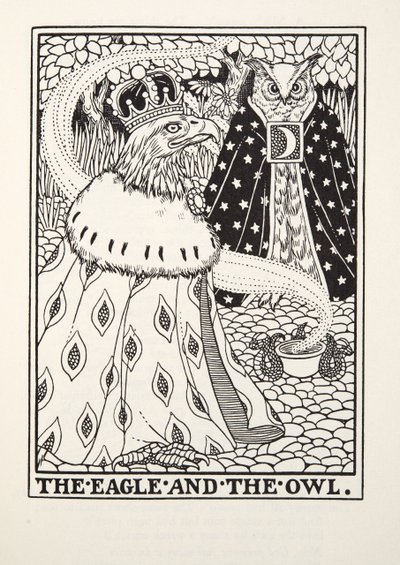 The Eagle and the Owl, fra Fontaine Fables, pub. 1905 af Percy J. Billingshurst