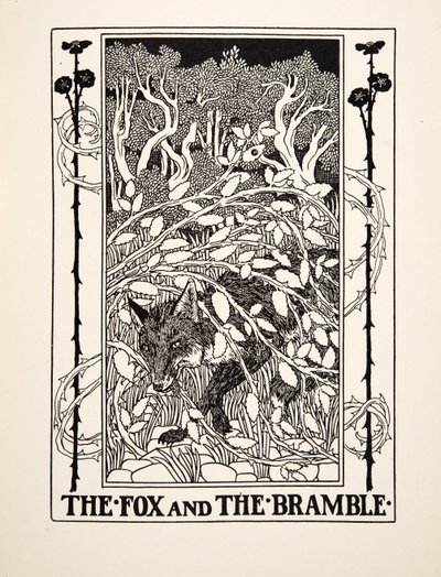 The Fox and the Bramble, fra A Hundred Fables of Aesop, pub.1903 af Percy J. Billingshurst