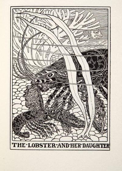 The Lobster and her Daughter, fra Fontaine Fables, pub. 1905 af Percy J. Billingshurst