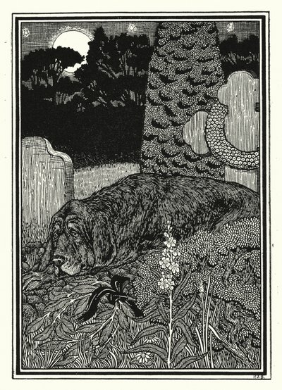 Hunden fra Montargis (litho) af Percy James Billinghurst