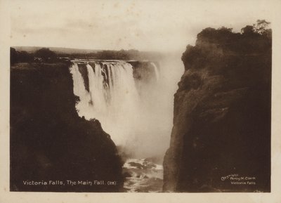 Victoria Falls, The Main Fall (s/h foto) af Percy M. Clark