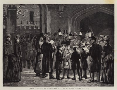 Carol synger juleaften i Hampton Court Palace af Percy Macquoid