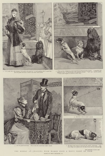 Elendigheden ved at shoppe med kvinder fra en hunds synspunkt af Percy Macquoid
