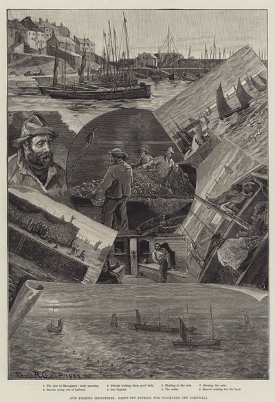 Vores fiskeindustri, drivnetfiskeri efter pilchards ud for Cornwall af Percy Robert Craft