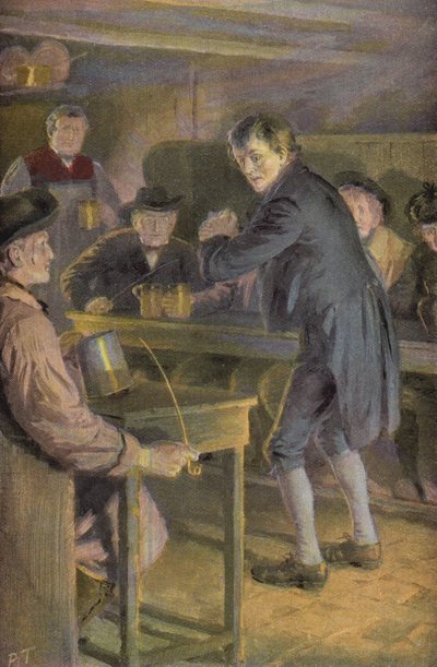 Illustration til Silas Marner af George Eliot (farve litho) af Percy Tarrant