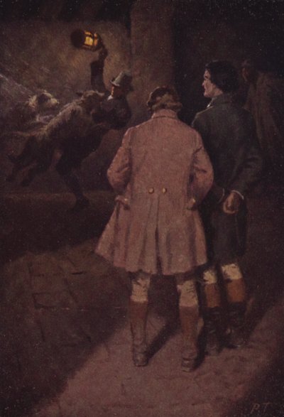 Illustration til Wuthering Heights af Emily Bronte (farve litho) af Percy Tarrant