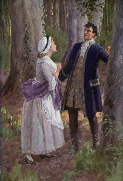 Illustration til Wuthering Heights af Emily Bronte (farve litho) af Percy Tarrant