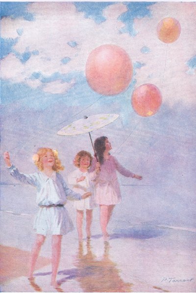 Padling i solskin, illustration fra My Magazine af Percy Tarrant