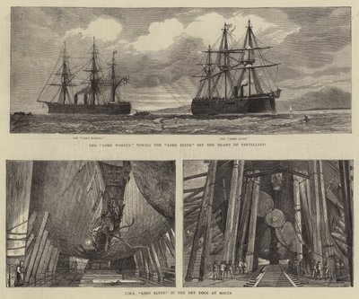 HMS Lord Clyde af Percy William Justyne