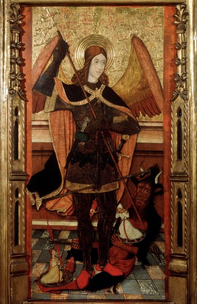 Ærkeenglen Michael vejer de dødes sjæle, begyndelsen af det 16. århundrede. af Pere Espalargues the younger