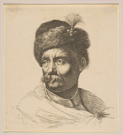 Buste af en polak, efter 1641. af Peregrine Lovell
