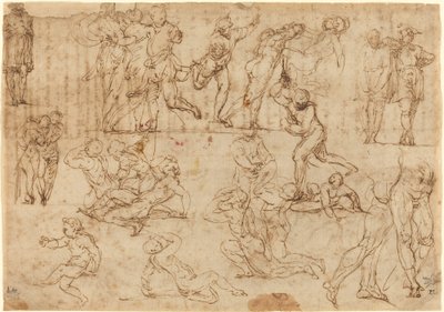Figurstudier [recto] af Perino del Vaga