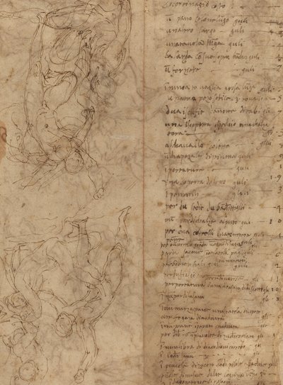 Figurstudier [verso] af Perino del Vaga