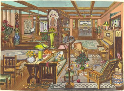 "California Mission Style" interiør af Perkins Harnly