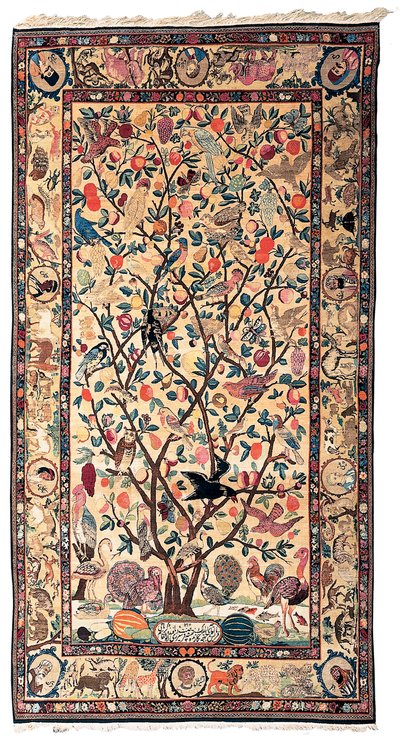 Et fint Kirman tæppe, 1898-99 af Persian School