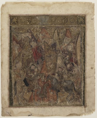 En jagt i bjergene, fra en Shahnama af Persian School