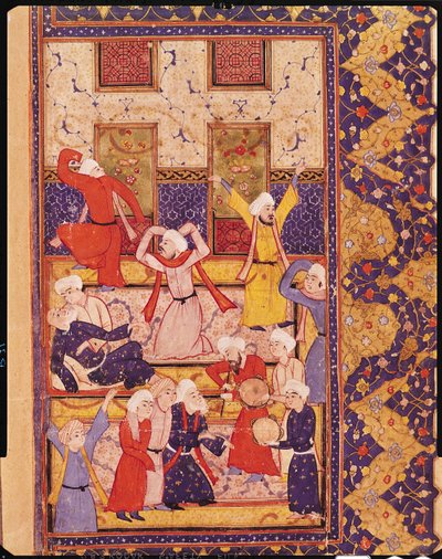 Fol.5r Indvielsesdans, fra en bog med digte af Hafiz Shirazi (ca. 1325-c. 1388) af Persian School
