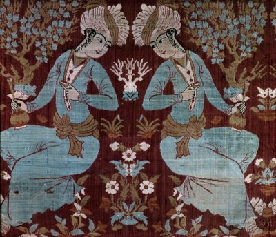 Panel i Isfahan-stil (silke) af Persian School