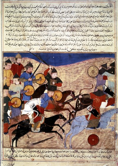 MONGOLSK historie: Mongolske krigere af Persian School