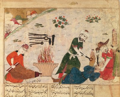 Ms Supp Pers 493 fol.363v Tortur af en af Haftvads vagter, fra Shahnama (Kongernes Bog) af Abul-Qasim Manur Firdawsi (ca.934-c.1020) af Persian School