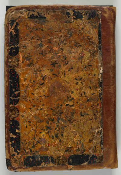 Originalt bind fra S1986.44.1, muligvis Tabriz, Iran, Safavid periode, 1549-50 (ugennemsigtig akvarel og lak) af Persian School