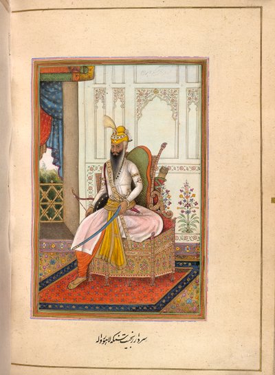Portræt af Ranjit Singh, Maharaja af Punjab af Persian School