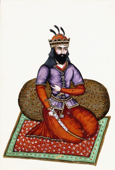 Portræt af Shah Garshab, 1800-tallet af Persian School