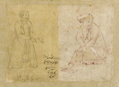 Siddende figur, Isfahan, Safavid-dynasti, 1610
