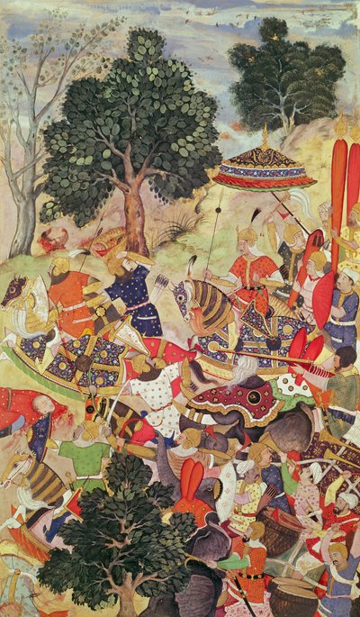 Tilfangetagelsen af Bakadur Khan af Persian School