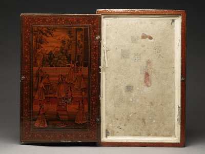 Værktøjssæt, der forestiller den hellige familie, ca. 1830 (blandet medier) af Persian School