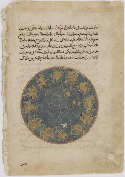 Zal viser sine bedrifter frem for kong Minuchihr, fra en Shahnama (Kongernes Bog) af Firdawsi (d.1020) (ugennemsigtig akvarel, blæk, guld og sølv på papir) af Persian School