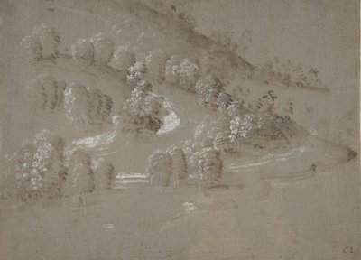 Landskab recto, Landskab verso, 1489-90. af Perugino