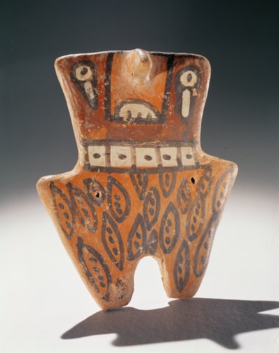 Fertilitetsfigur, Tiahuanaco (malet ler) af Peruvian School