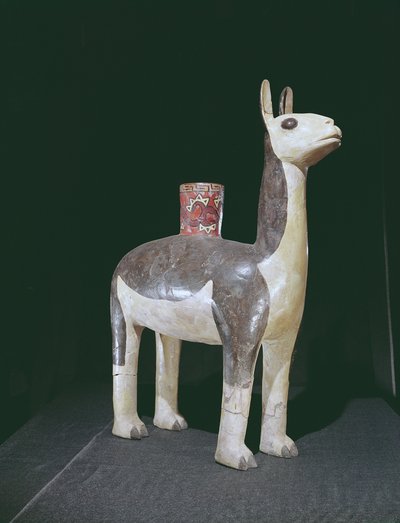Lama-billedebeholder, Nazca Culture (lertøj) af Peruvian School