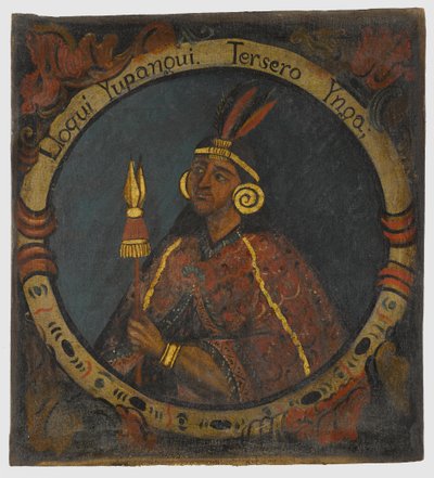 Lloque Yupanqui, 3. inkakonge, midten af 1700-tallet af Peruvian School