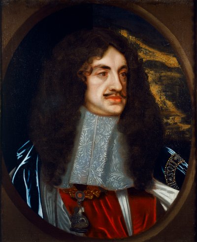 Portræt af James II (olie på lærred) af Peter (after) Lely