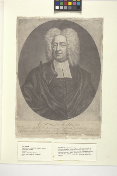 Cotton Mather (blæk) af Peter (after) Pelham