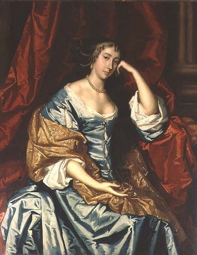 Portræt af en siddende dame af Peter (studio of) Lely