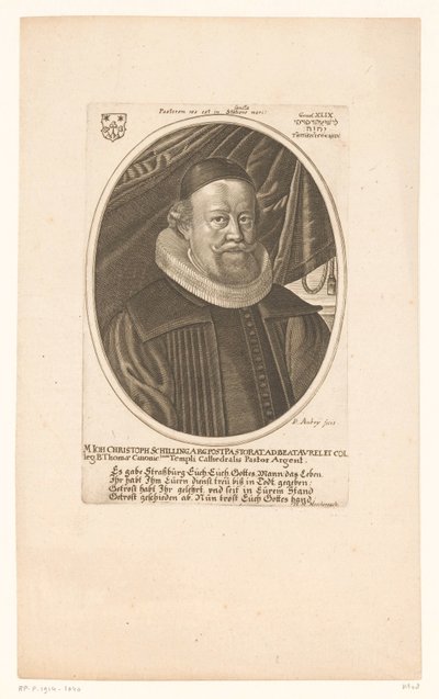 Portræt af Johann Christoph Schilling af Peter Aubry (II)
