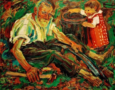 Scythe (min far) af Peter August Böckstiegel