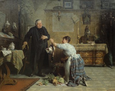 Præsternes middag (olie) af Peter Baumgartner