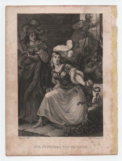 Jomfruen af Orleans, ca. 1840 (kobberstik) af Peter Carl Geissler