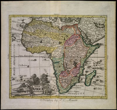 En skitse af New Africa af Peter Conrad Monath