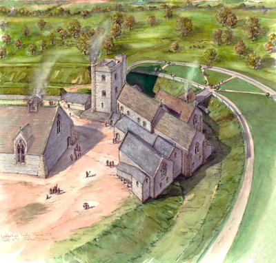 Ludgershall Castle, slutningen af det 14. århundrede, c1990-2010 af Peter Dunn