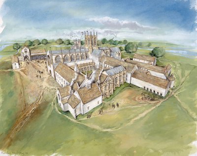 Muchelney Abbey, c1500-tallet, c1990-2010 af Peter Dunn